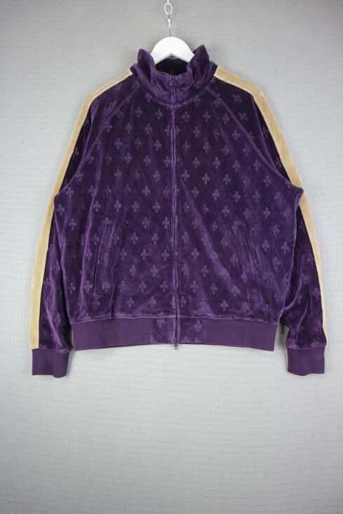 October's Very Own Other - OVO Monogram Velour Track Jacket in Purple SS22 Mens Large